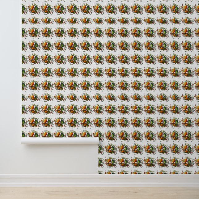 Hyperrealistic Still Life with Peppers and Garlic Wallpaper (Application)