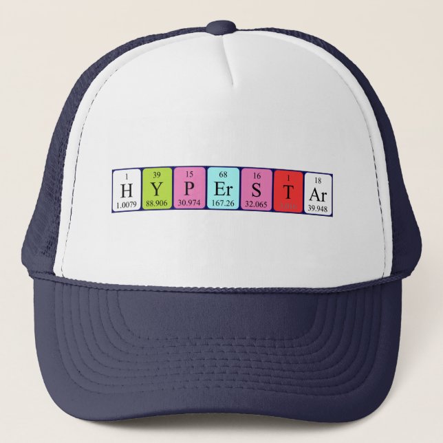 Hyperstar periodic table name hat (Front)