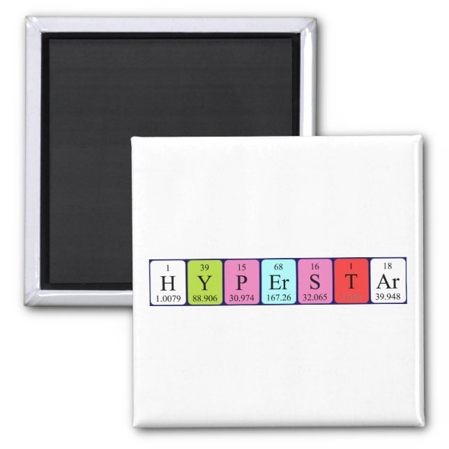 Hyperstar periodic table name magnet (Front)
