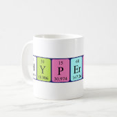 Hyperstar periodic table name mug (Front Left)