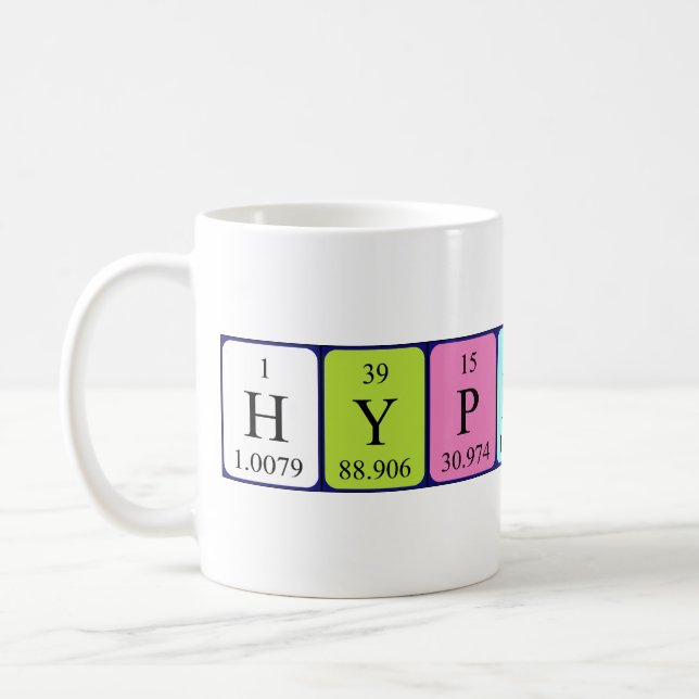 Hyperstar periodic table name mug (Left)