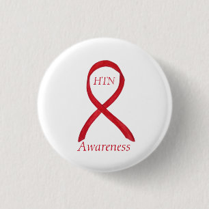 Hypertension (HTN) Awareness Ribbon Custom Pin