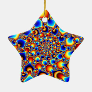 Hypn0sis - Fractal Art Ceramic Tree Decoration