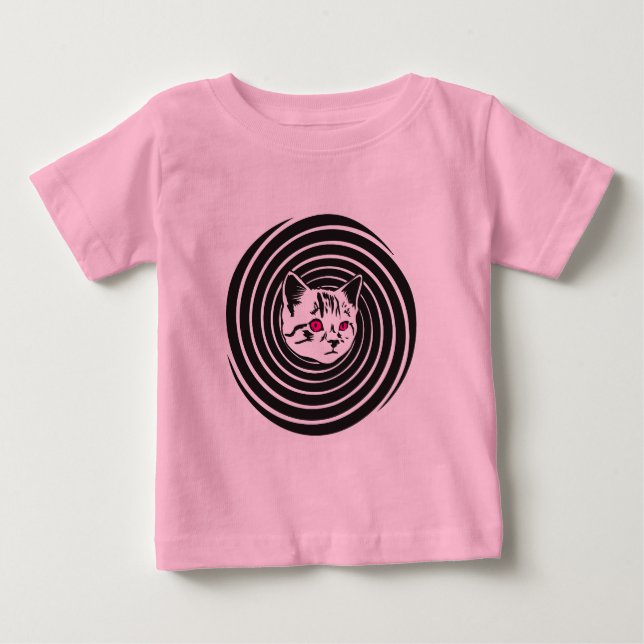 Hypno-Cat Baby T-Shirt (Front)