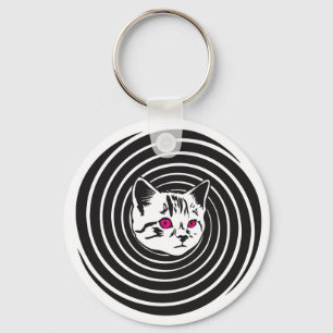 Hypno-Cat Key Ring