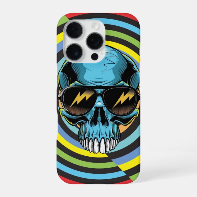Hypno Funky Skull iPhone Case (Back)