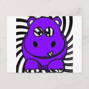 Hypno Hippo Purple Postcard