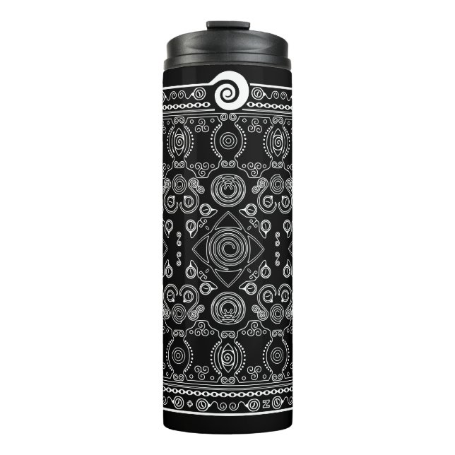 Hypno Spiral Bandanna Thermal Travel Tumbler (Front)