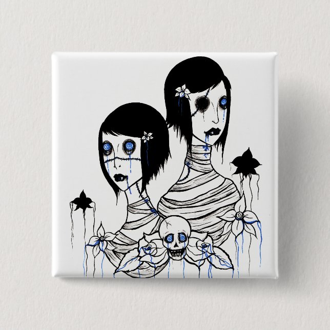 Hypnobloodflowers I 15 Cm Square Badge (Front)