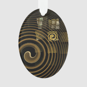 Hypnosis Abstract Art Acrylic Oval Ornament