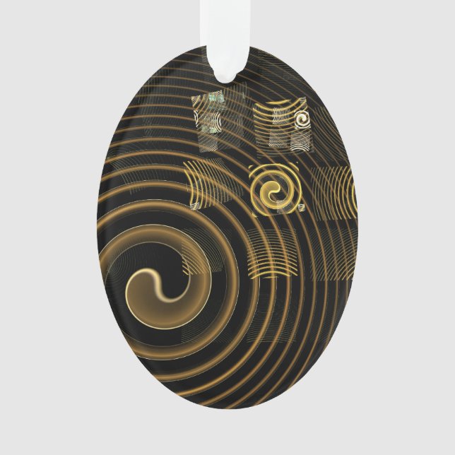 Hypnosis Abstract Art Acrylic Oval Ornament (Front)