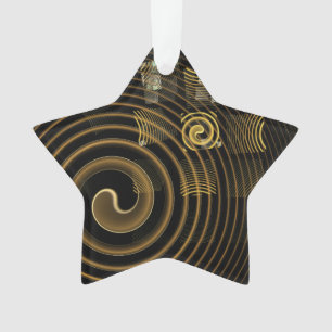 Hypnosis Abstract Art Acrylic Star Ornament