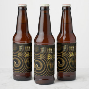 Hypnosis Abstract Art Beer Bottle Label
