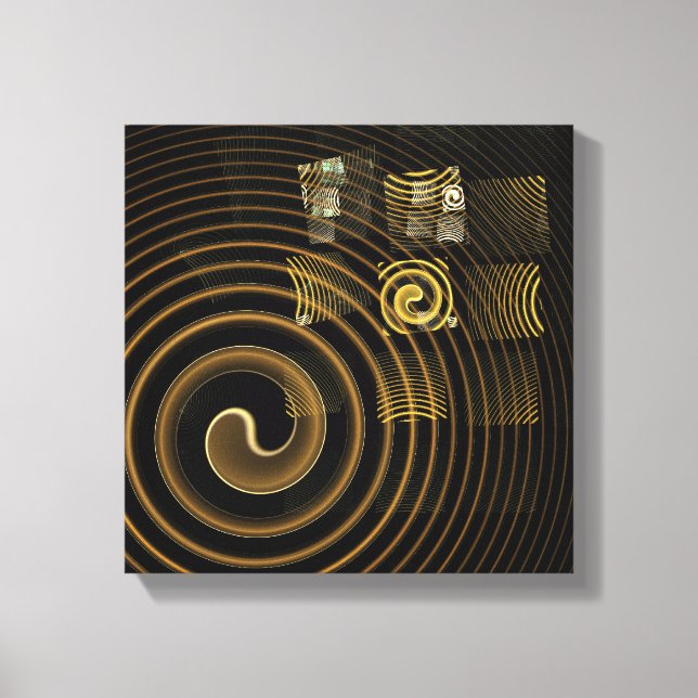 Hypnosis Abstract Art Black and White Canvas Print (Front)