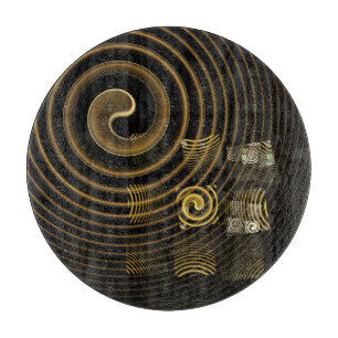 Hypnosis Abstract Art Circle Cutting Board