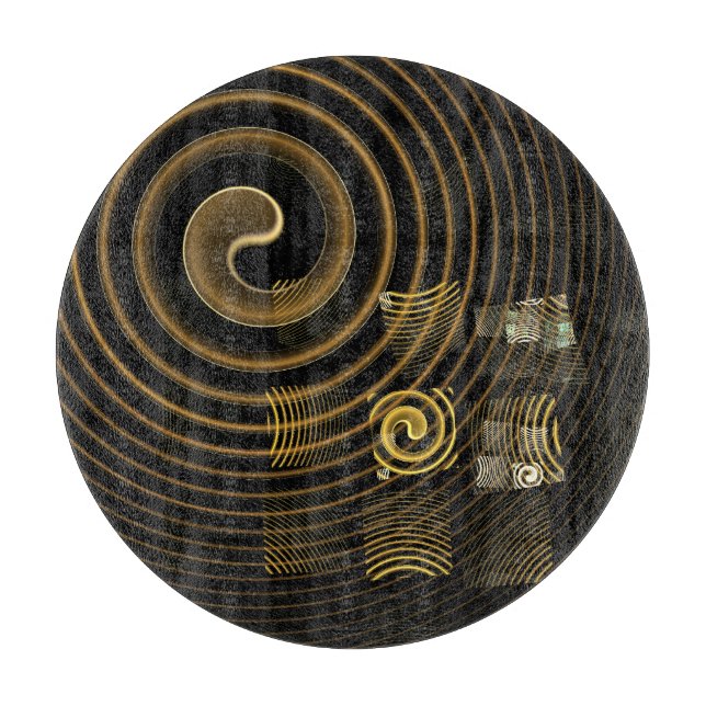 Hypnosis Abstract Art Circle Cutting Board (Front)