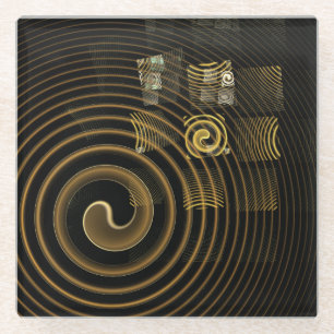 Hypnosis Abstract Art Glass Coaster