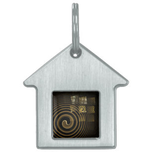 Hypnosis Abstract Art House Pet Name Tag