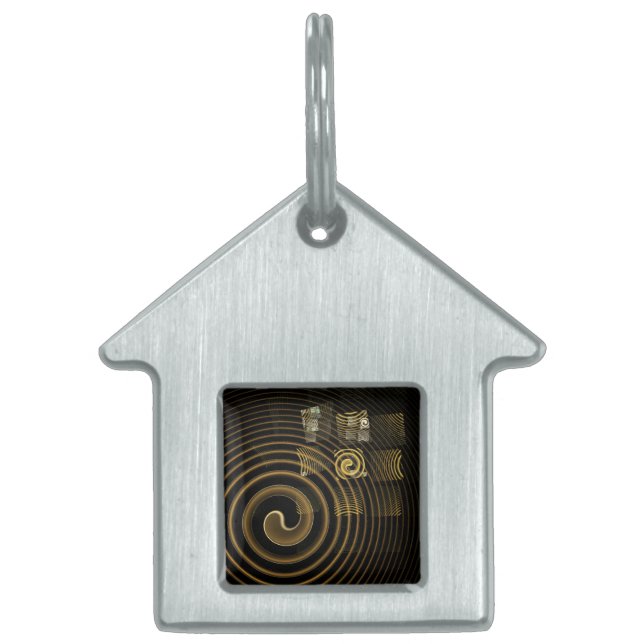 Hypnosis Abstract Art House Pet Name Tag (Front)