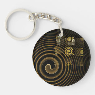 Hypnosis Abstract Art Key Ring