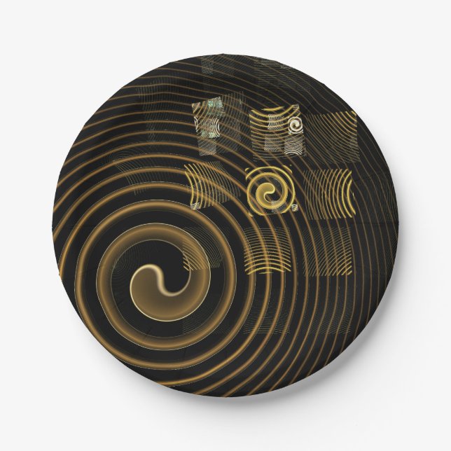 Hypnosis Abstract Art Paper Plate (Front)