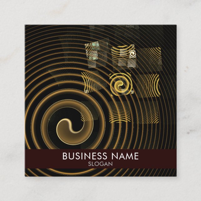 Hypnosis Abstract Art Professional Square Business Card (Front)