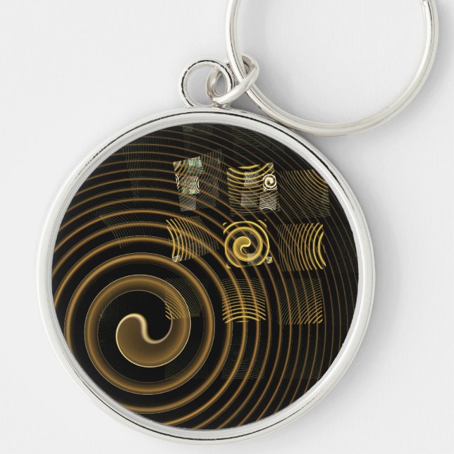 Hypnosis Abstract Art Small Key Ring (Front)