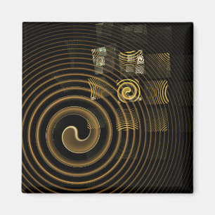 Hypnosis Abstract Art Square Magnet