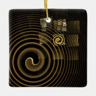 Hypnosis Abstract Art Square Ornament