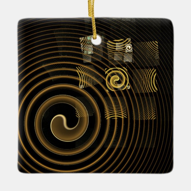 Hypnosis Abstract Art Square Ornament (Front)