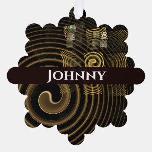 Hypnosis Abstract Art Tree Decoration Card