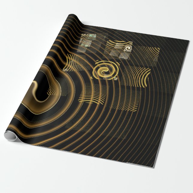 Hypnosis Abstract Art Wrapping Paper (Unrolled)