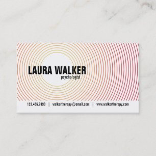 Hypnosis Circles - Orange Business Card