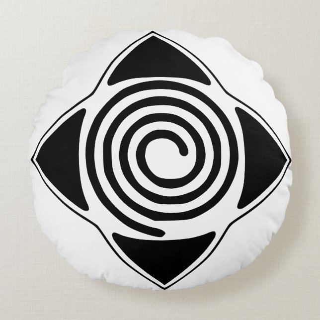 Hypnosis Everywhere Logo Spiral Symbol Pillow (Front)