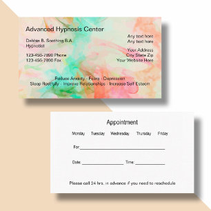 Hypnosis Mental Health Appointment Business Cards