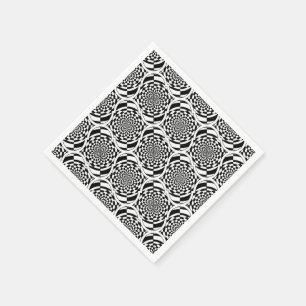 Hypnosis Pattern black white + your ideas Napkin