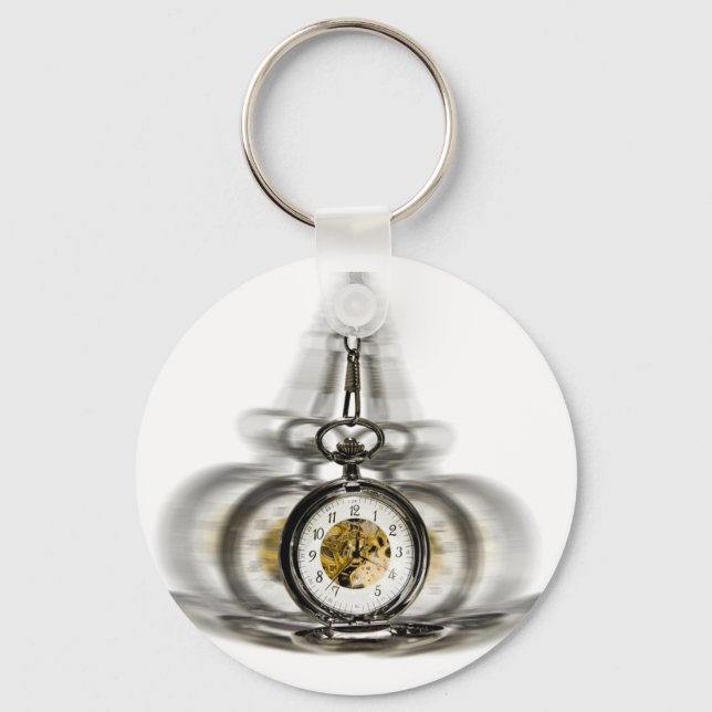 Hypnosis Spinning Clock Key Ring (Front)