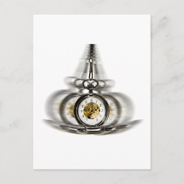 Hypnosis Spinning Clock Postcard (Front)