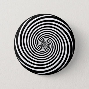 Hypnosis Spiral 6 Cm Round Badge