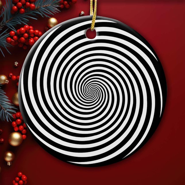 Hypnosis Spiral Ceramic Tree Decoration (Hang it on your tree or display it year-round to keep your space a little mysterious!)