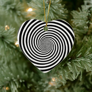 Hypnosis Spiral Heart Shape Ceramic Tree Decoration