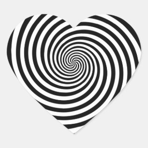 Hypnosis Spiral Heart Sticker