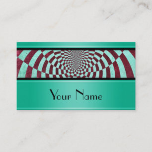 Hypnosis stripes grunge + your text business card