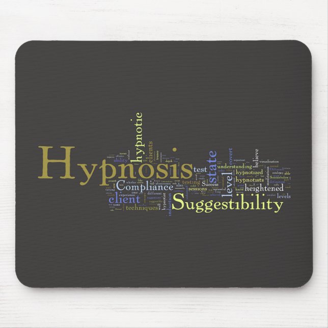Hypnosis Word Art Mouse Pad (Front)