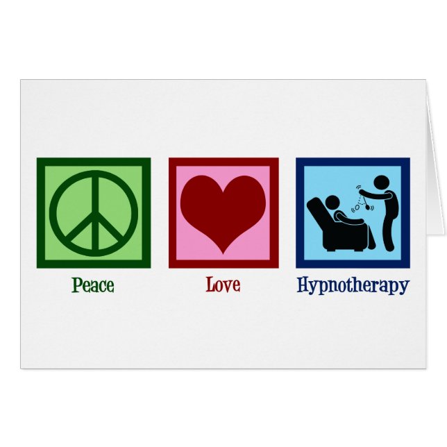 Hypnotherapist Peace Love Hypnotherapy Card (Front Horizontal)