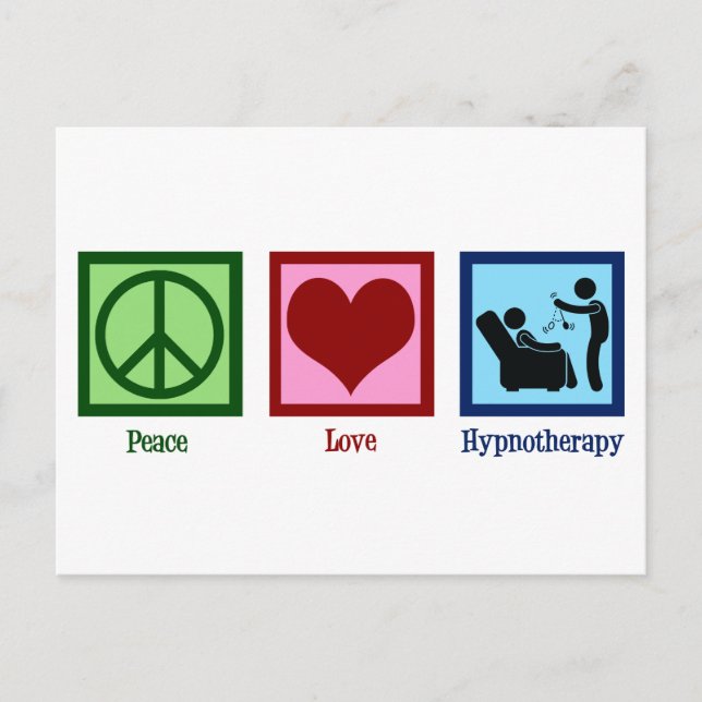 Hypnotherapist Peace Love Hypnotherapy Postcard (Front)
