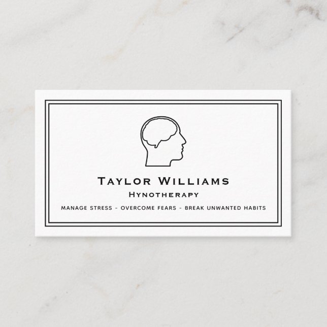 Hypnotherapy Psychiatrist Psychologist Mindfulness Business Card (Front)