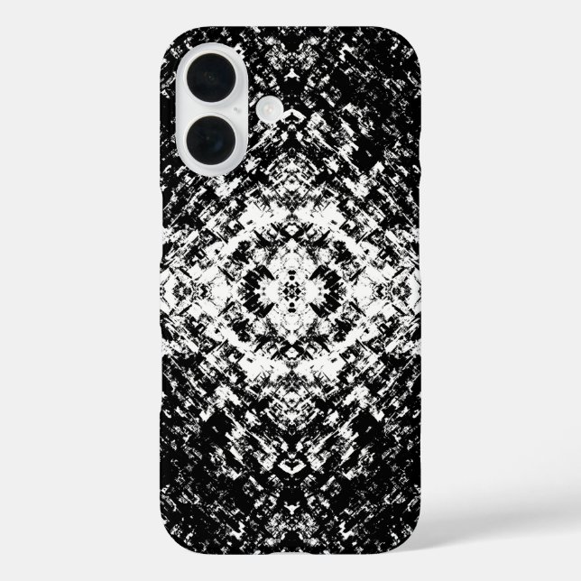 Hypnotic Abstract Black And White Modern Art Case-Mate iPhone Case (Back)