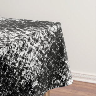 Hypnotic Abstract Black And White Modern Art Tablecloth