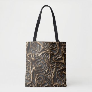 Hypnotic Abstract Liquid Gold Metal Design Pattern